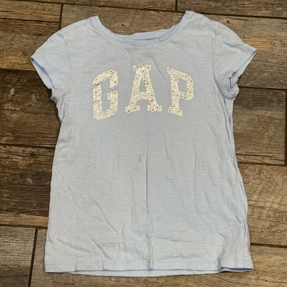 GAP Blue Short Sleeve Tee Classic Crew Neck